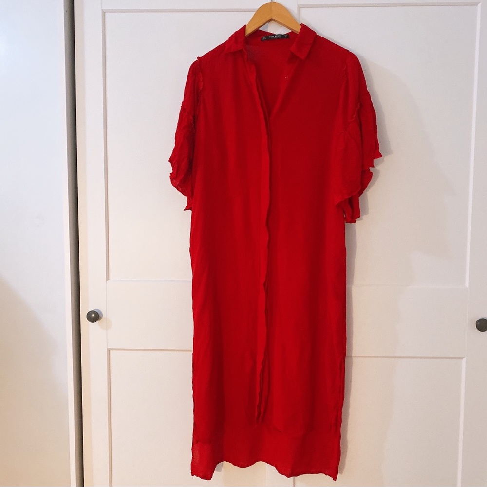 Zara red tunic dress